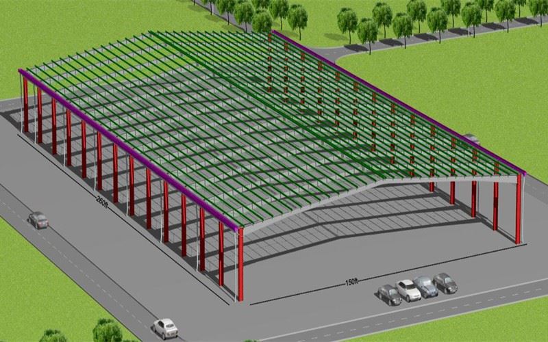 High-Performance Pre-Engineered 260ft X 150ft Steel Structure Shed price